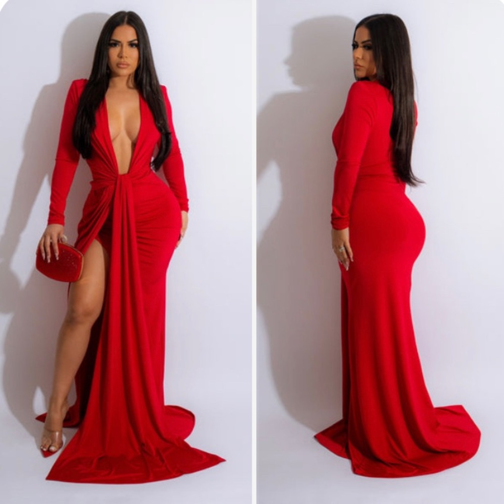 NEVER WORN! Red Sexy Maxi Dress